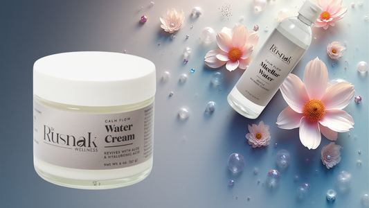 Calm skincare ritual featuring gentle cleansing and lightweight hydration designed to support skin balance and comfort