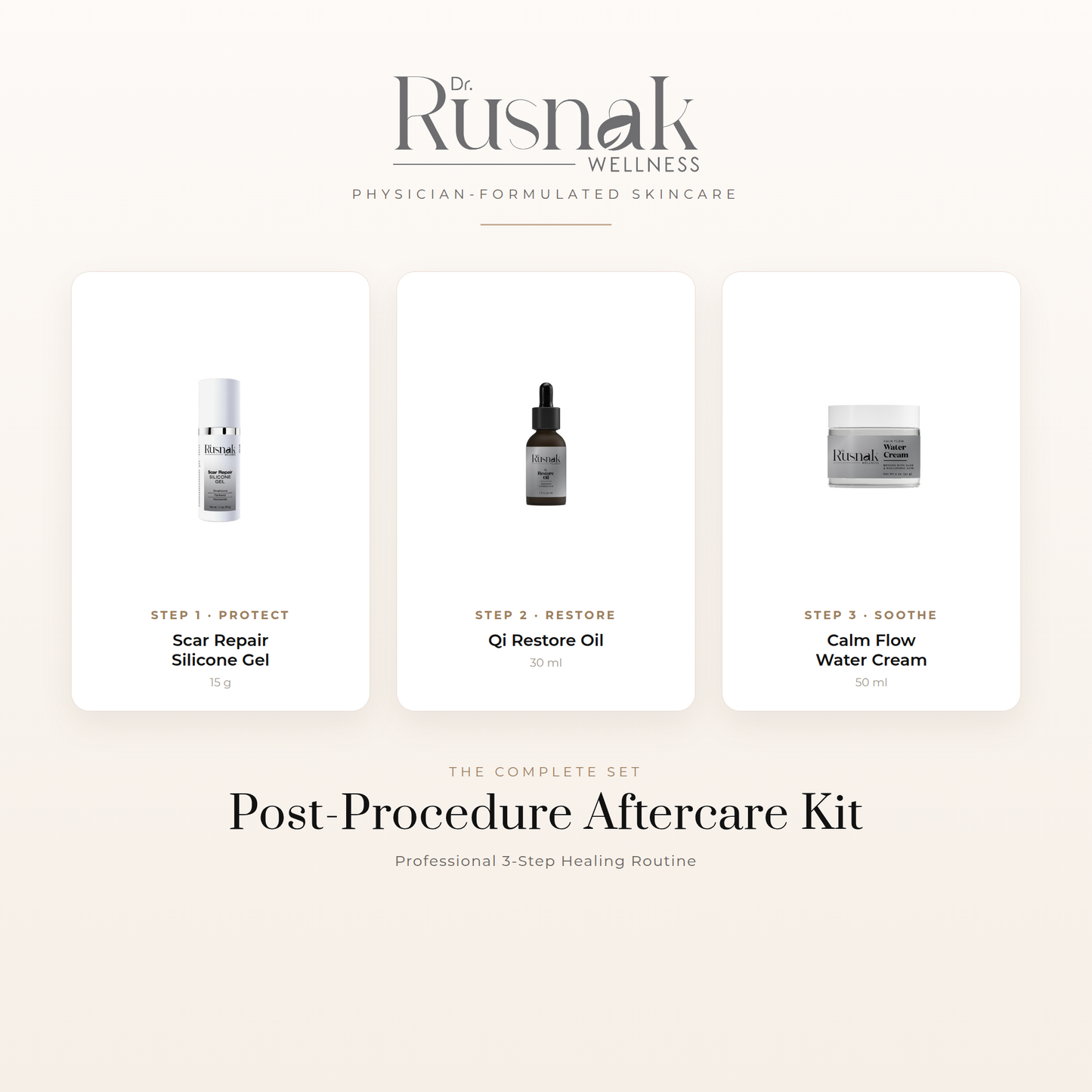 Post-Procedure Aftercare Kit — 3-piece set