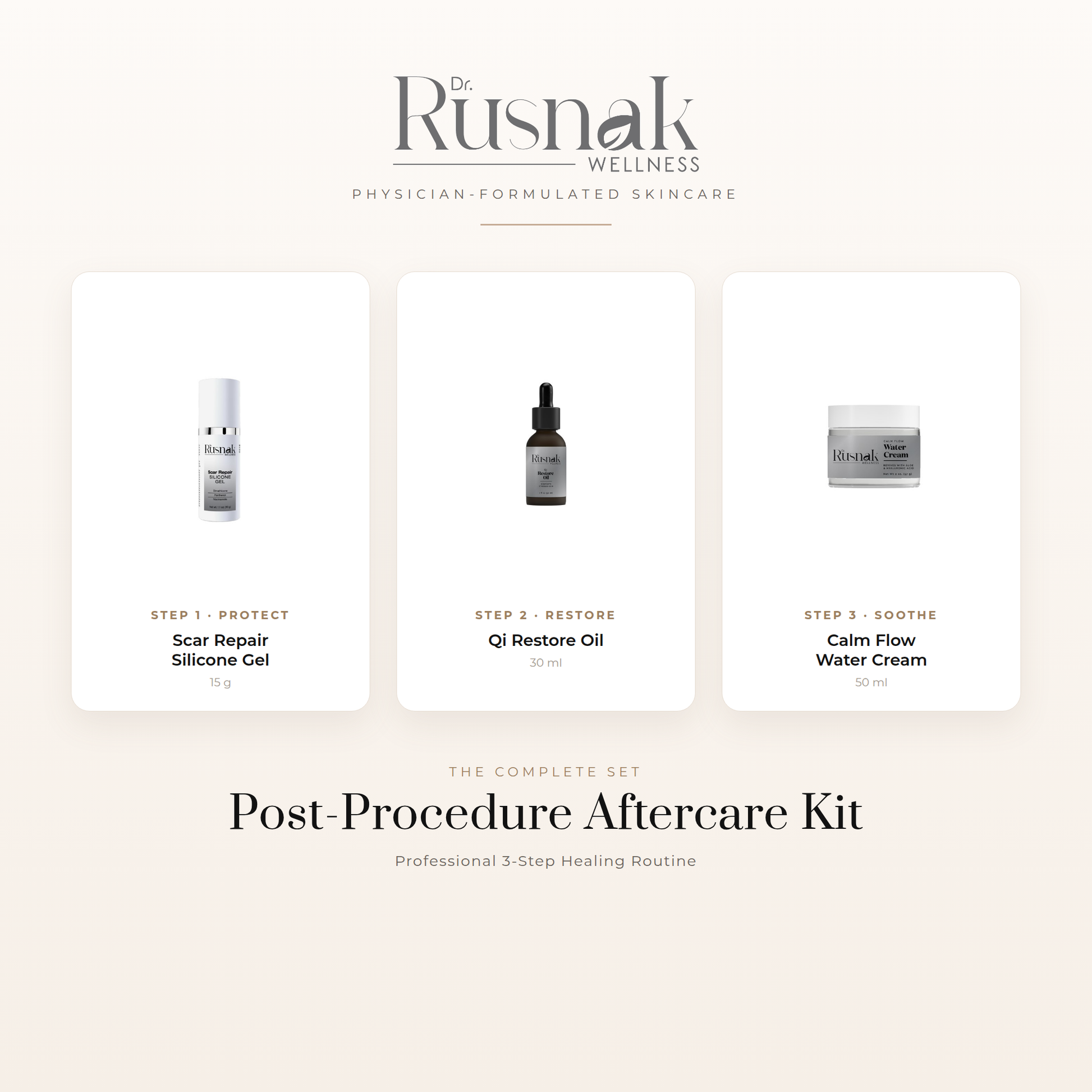 Post-Procedure Aftercare Kit — 3-piece set